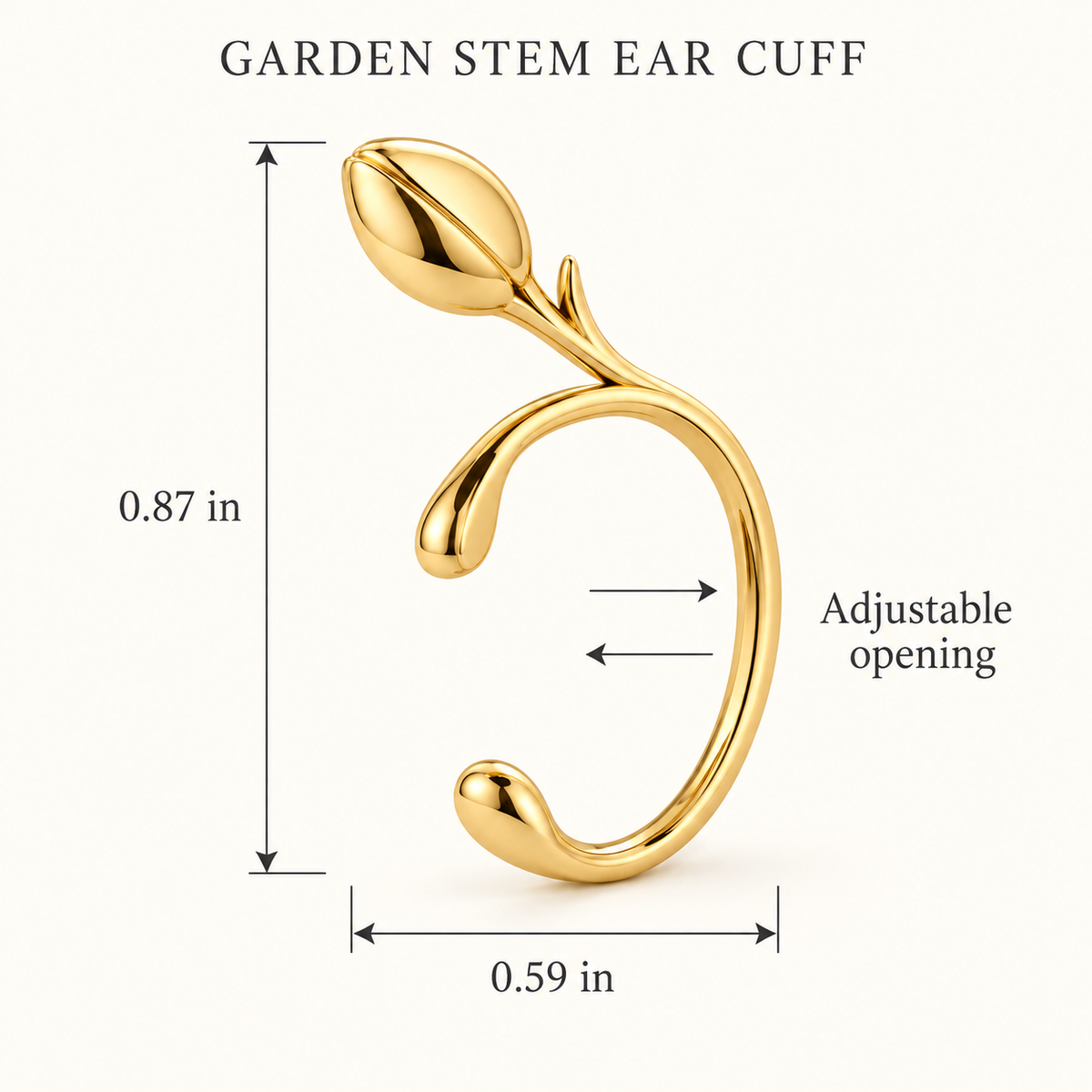 Garden Stem Ear Cuff