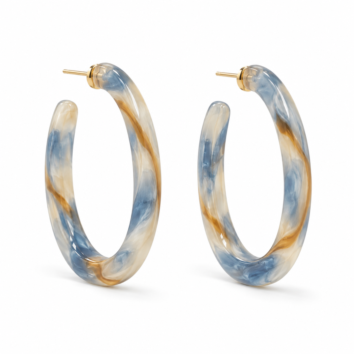 Mistline Resin Hoop Earrings