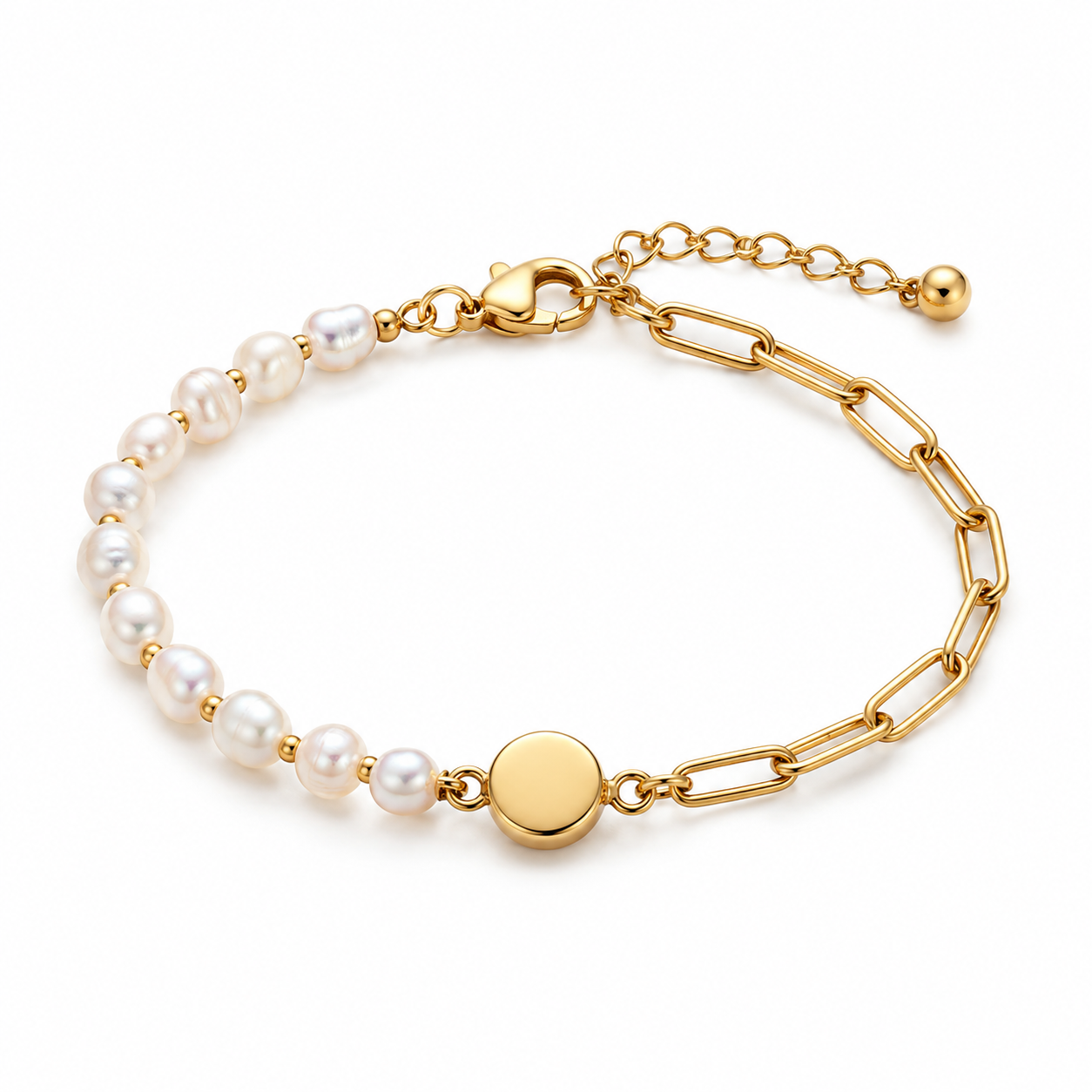 Half Chain Pearl Bracelet