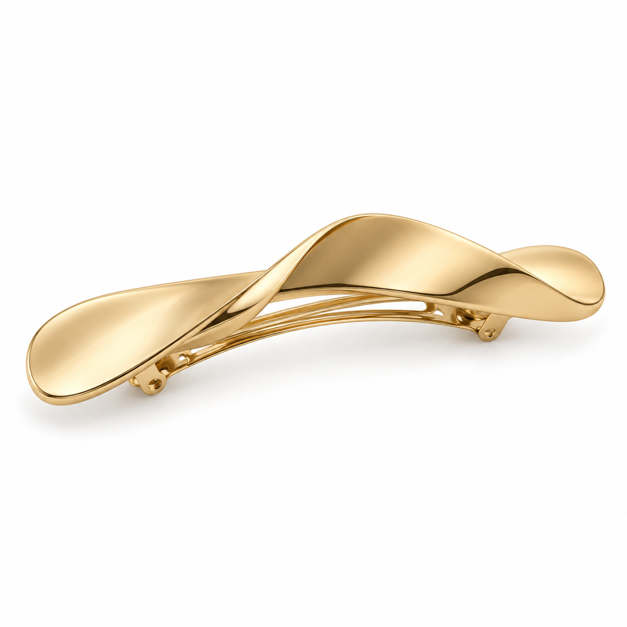 Ribbon Crest Hair Barrette