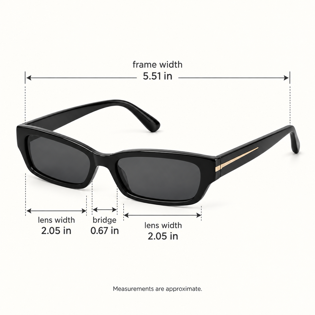 Line Noir Narrow Sunglasses