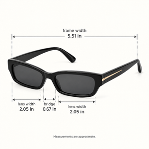 Line Noir Narrow Sunglasses