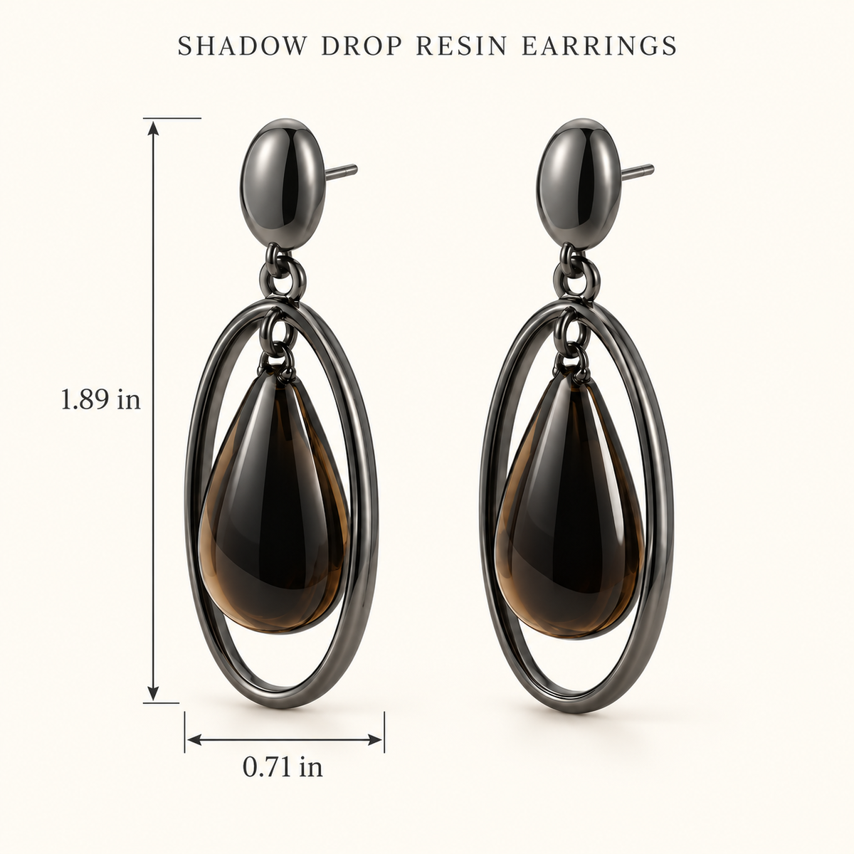 Shadow Drop Resin Earrings