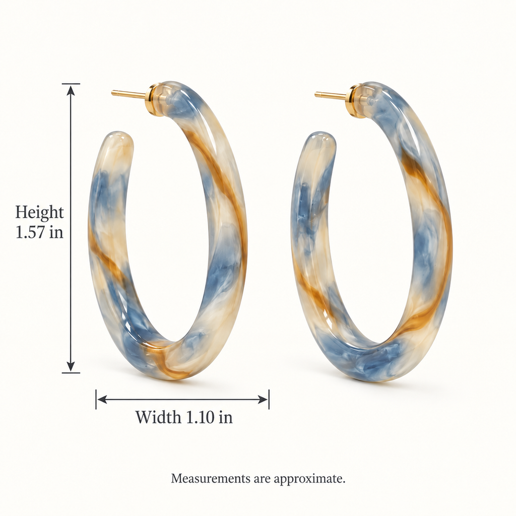 Mistline Resin Hoop Earrings