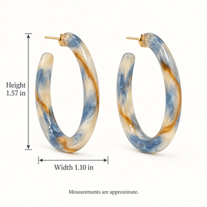 Mistline Resin Hoop Earrings