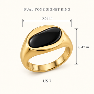 Dual Tone Signet Ring