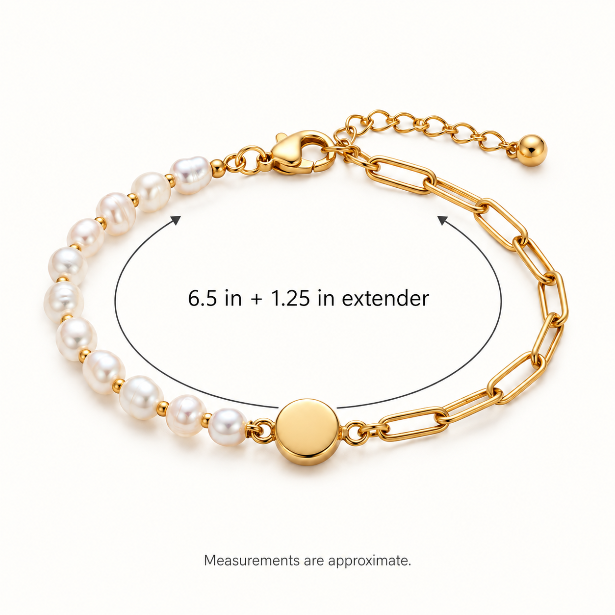 Half Chain Pearl Bracelet