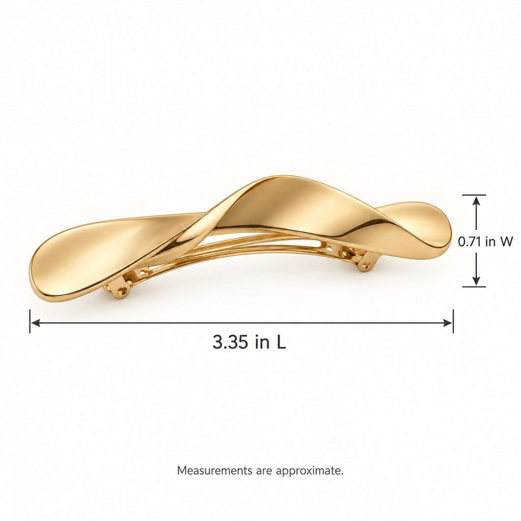 Ribbon Crest Hair Barrette
