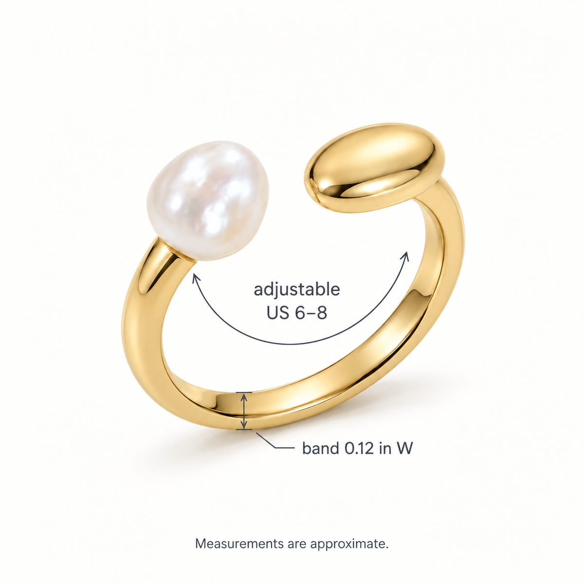 Balance Pearl Open Ring
