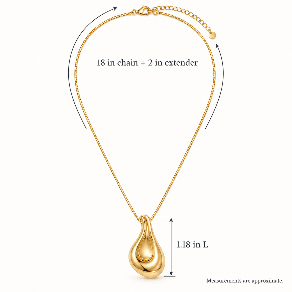 Tidal Drop Pendant Necklace