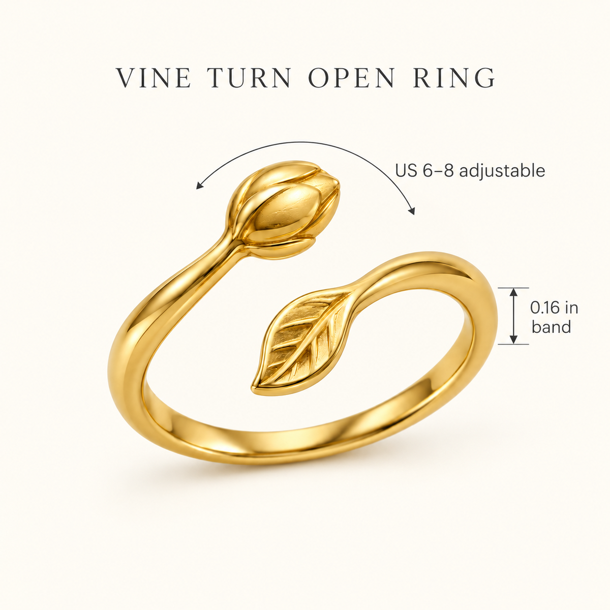 Vine Turn Open Ring