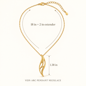 Vein Arc Pendant Necklace