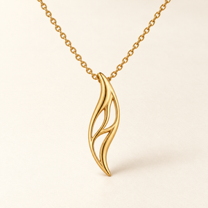 Vein Arc Pendant Necklace