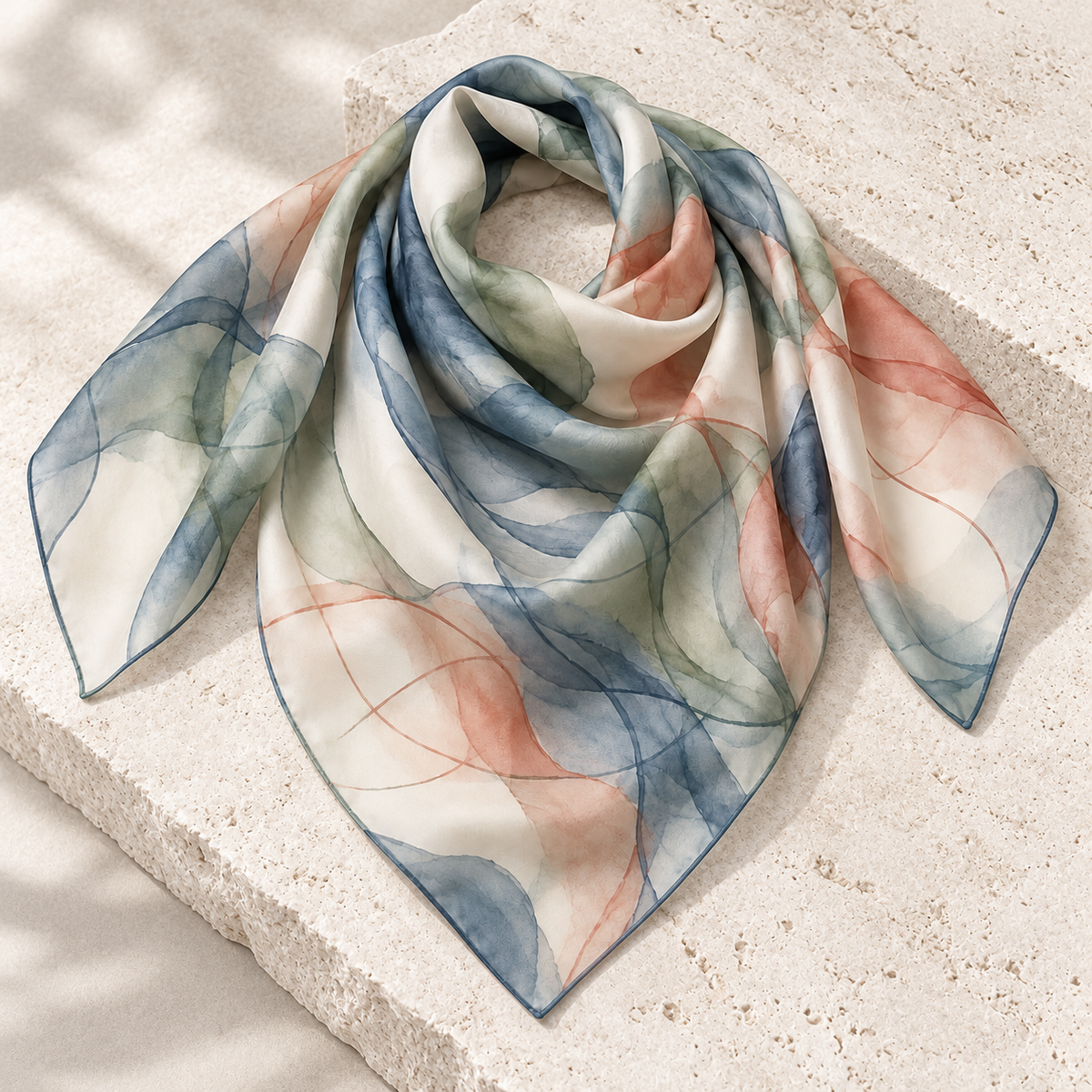 Gradient Trace Silk Scarf