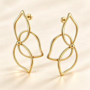 Open Petal Frame Earrings