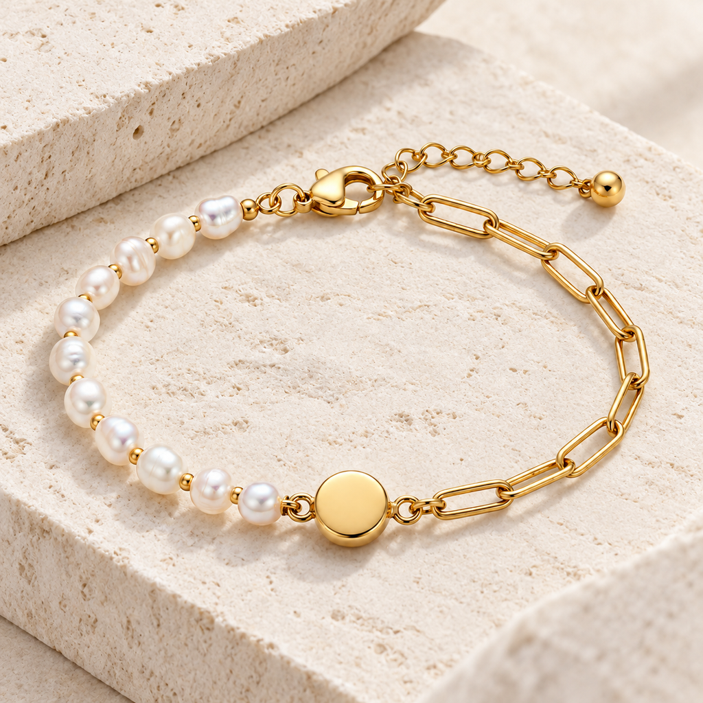 Half Chain Pearl Bracelet
