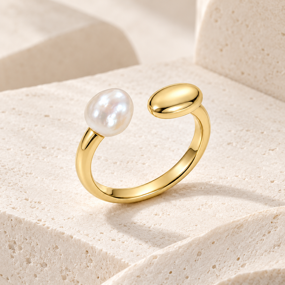 Balance Pearl Open Ring