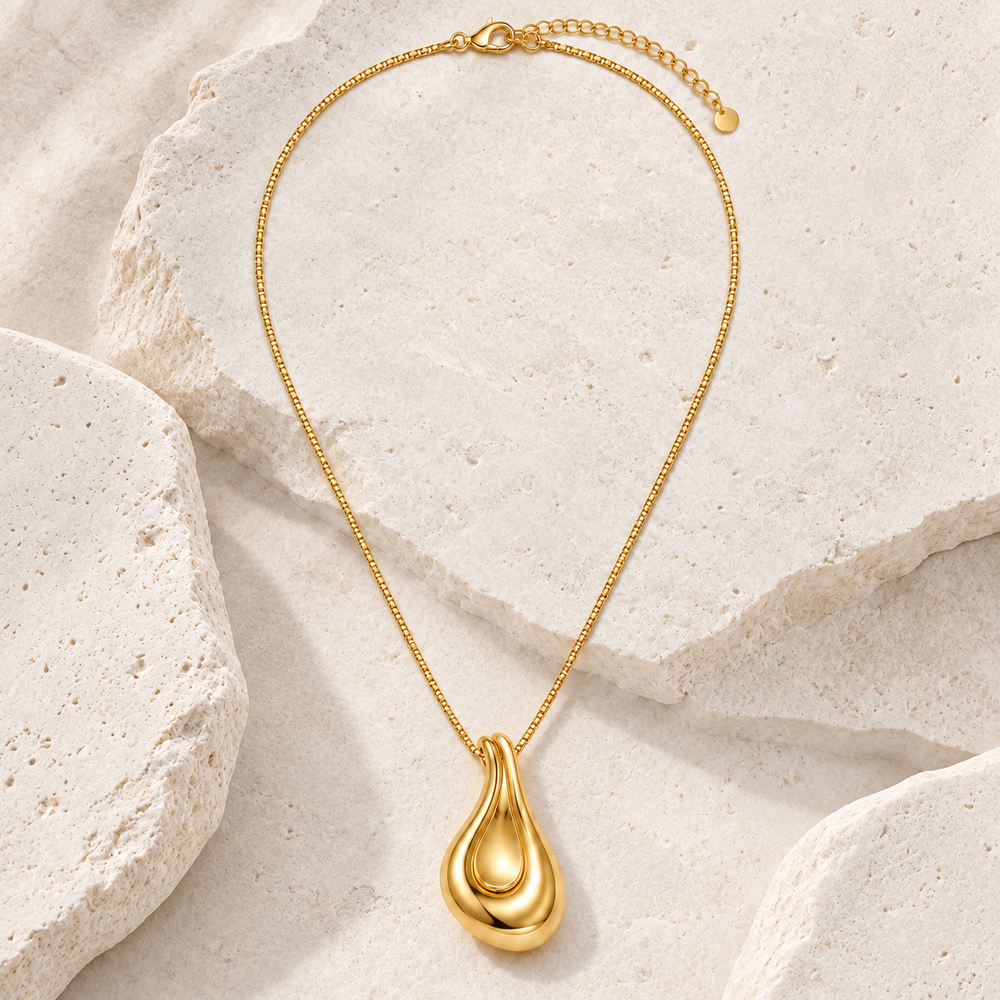 Tidal Drop Pendant Necklace