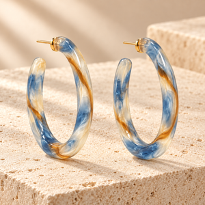 Mistline Resin Hoop Earrings