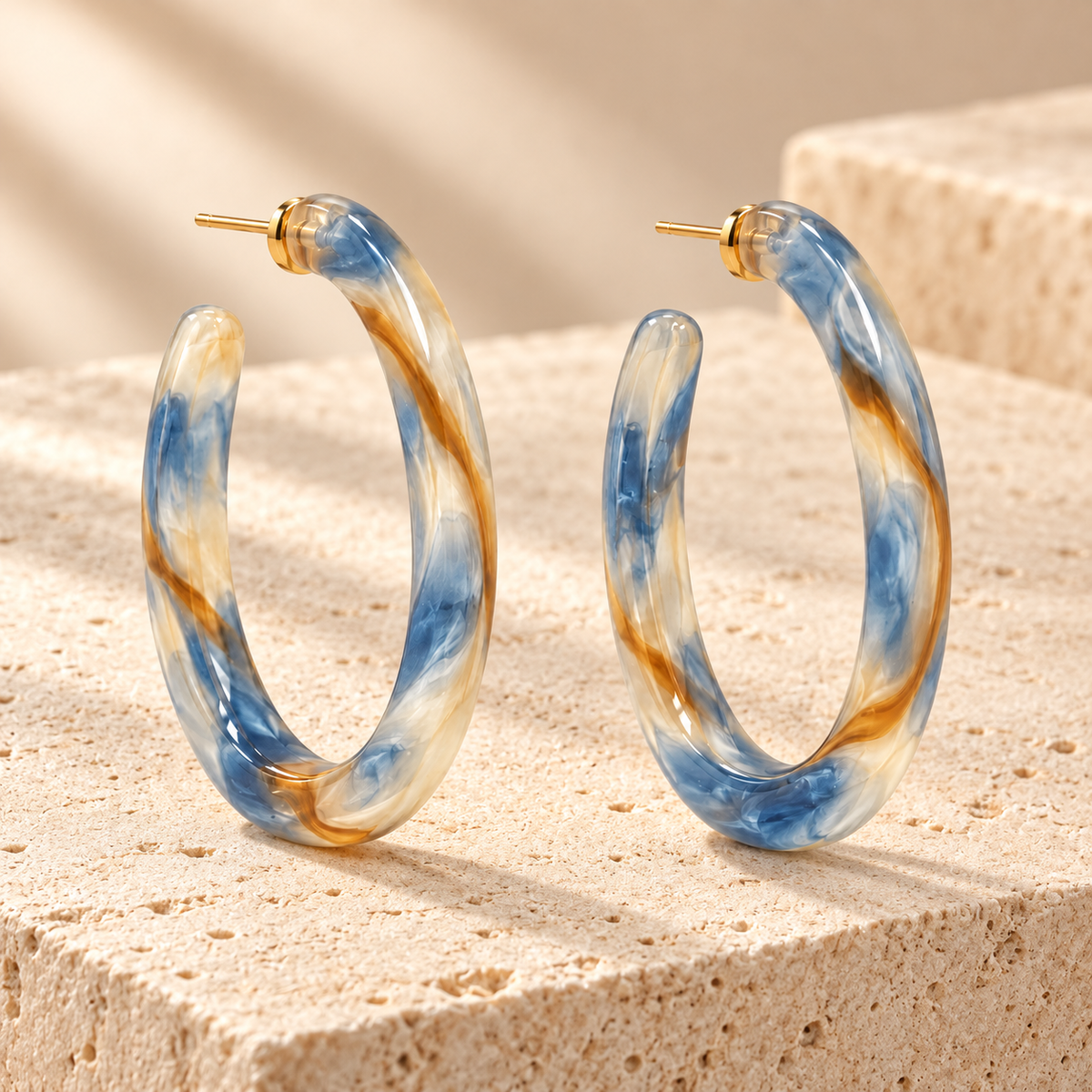 Mistline Resin Hoop Earrings
