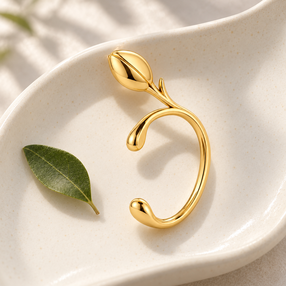 Garden Stem Ear Cuff