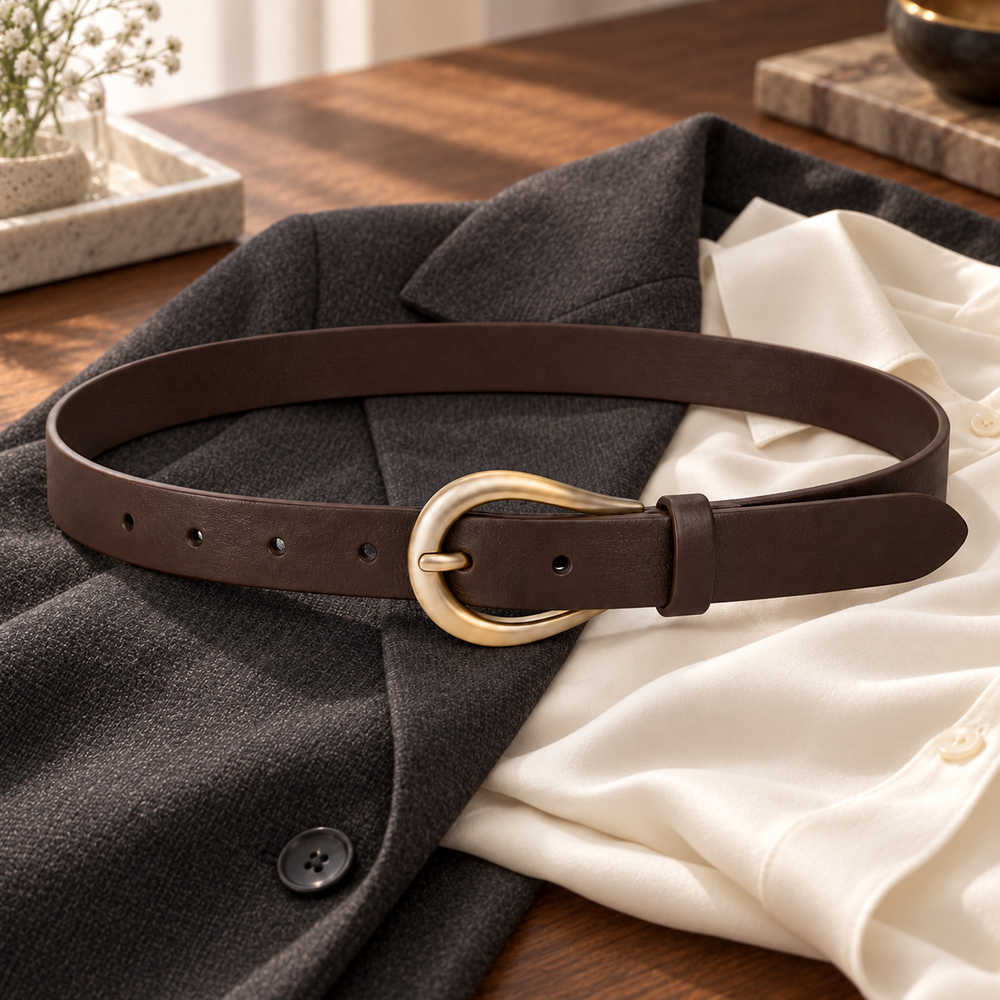Arc Buckle Slim Belt