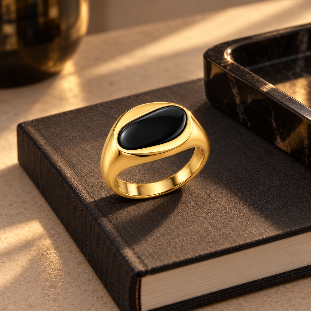 Dual Tone Signet Ring