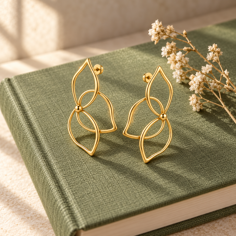 Open Petal Frame Earrings