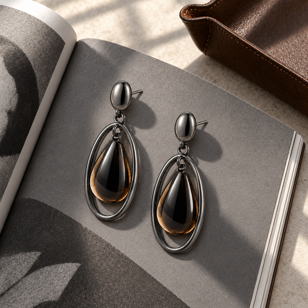 Shadow Drop Resin Earrings