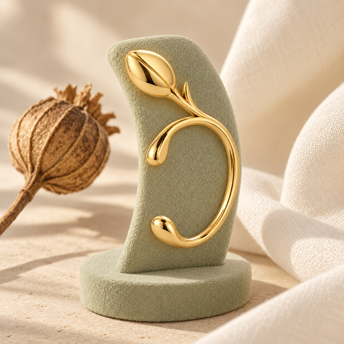 Garden Stem Ear Cuff