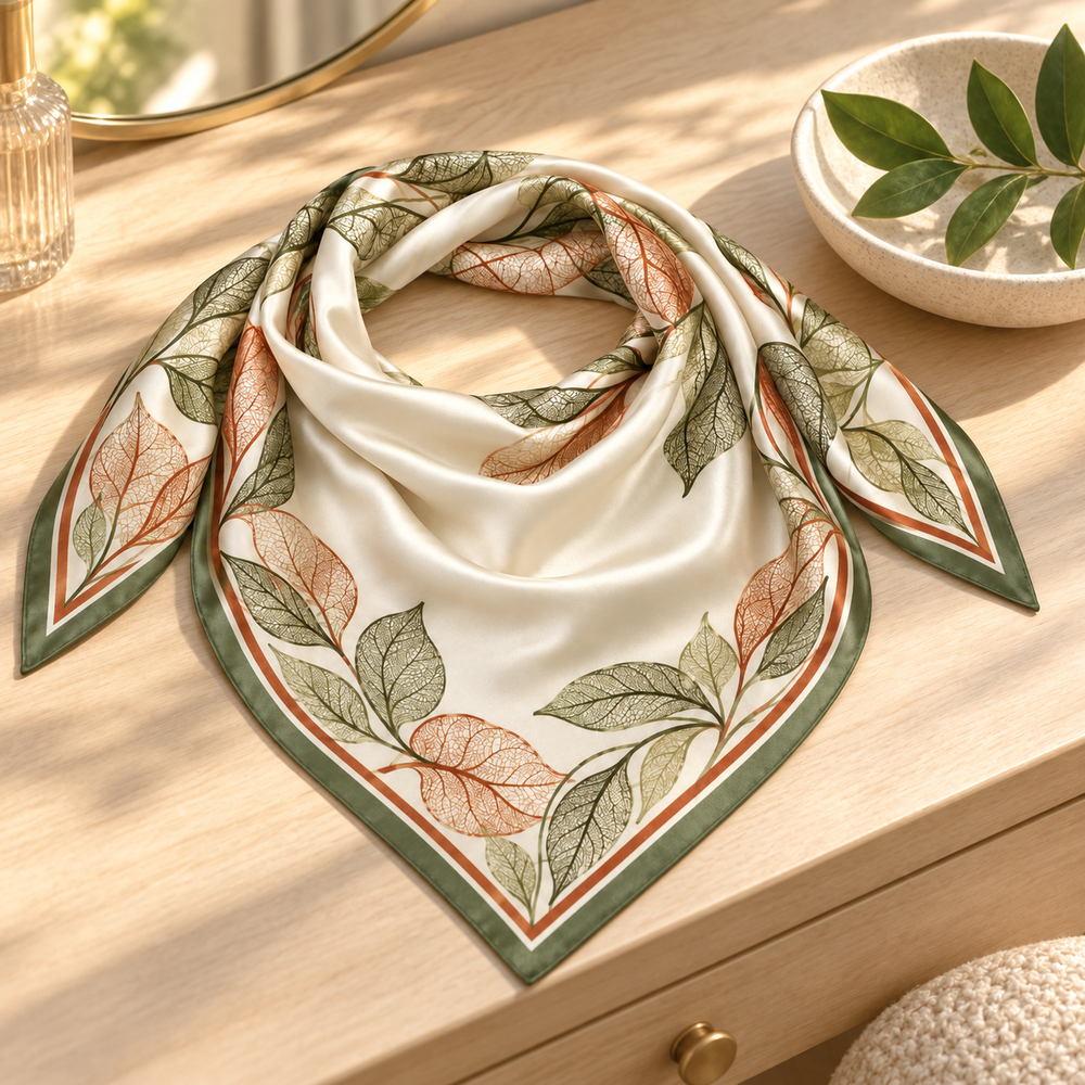 Leafline Square Scarf